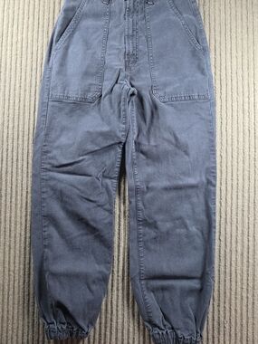 Mother Womens 27 The Wrapper Patch Springy Ankle Black Utility Pants Joggers